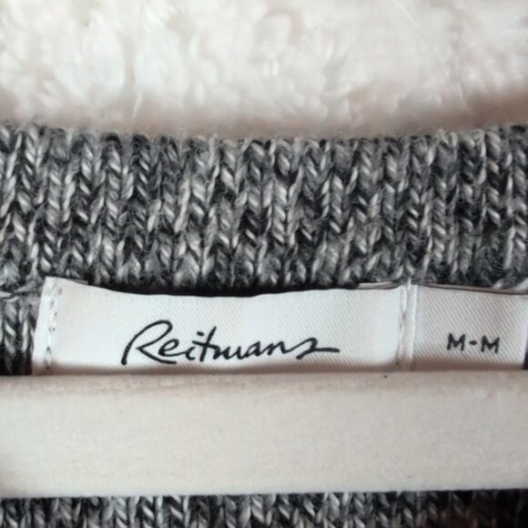 Reitmans Gray Sweater with Black Elbow Patches - Picture 2 of 4